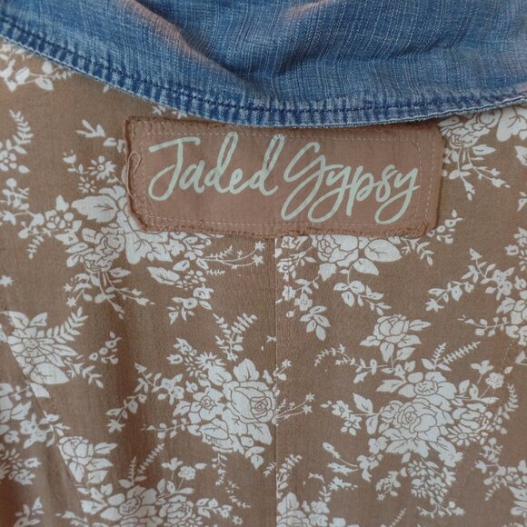 Jaded Gypsy Denim Tuxedo Reversable Jacket - Picture 9 of 10